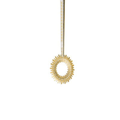 Rosendahl Bjorn Wiinblad Gold Christmas Wreath Garland 7cm Diameter