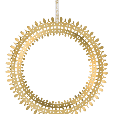 Rosendahl Bjorn Wiinblad Gold Christmas Wreath Garland 16cm Diameter