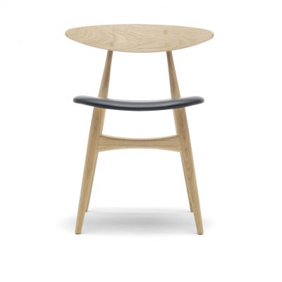 Carl Hansen CH33P Chair Oak Black Leather