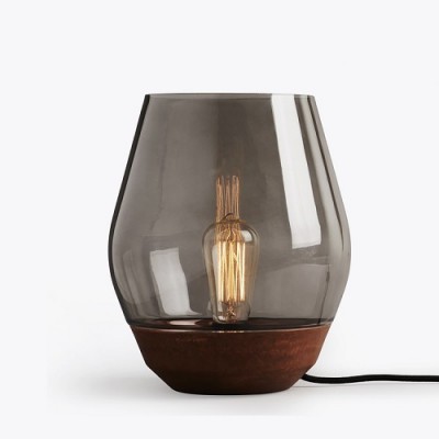 Copper & Glass Table Lamp