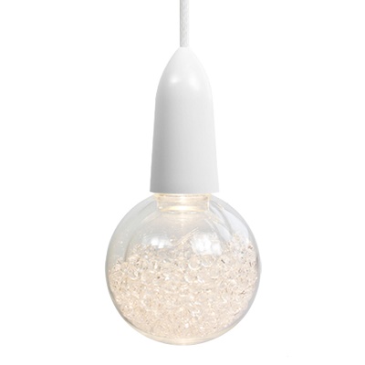 NUD LED Crystal White Pendant