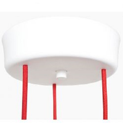 Three Hole Ceiling Cup, White